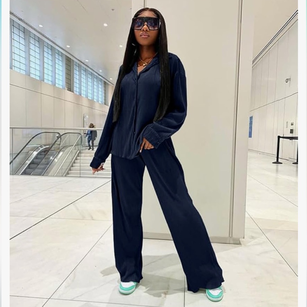 Amazon Two Piece Set Navy Blue
